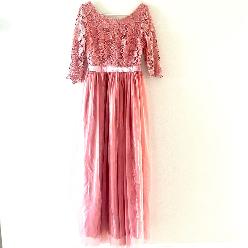 Lace Maxi ballroom dress, bridesmaids dress, fancy party dress